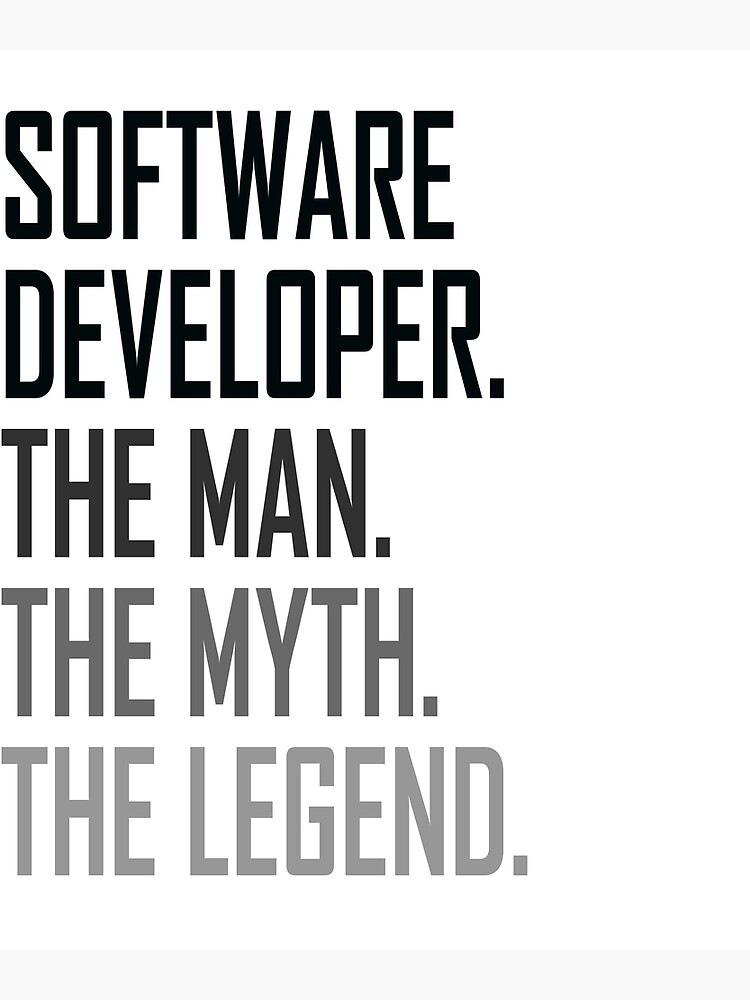 Disover Software developer the man profession Premium Matte Vertical Poster