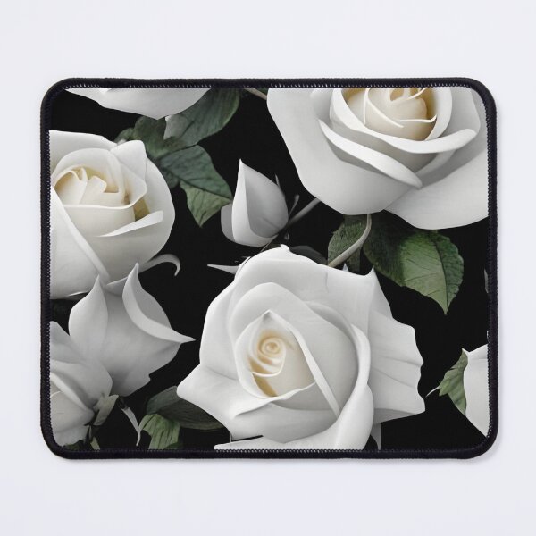 Item preview, Beautiful white rose flower artwork designed and sold by The Love Quill.