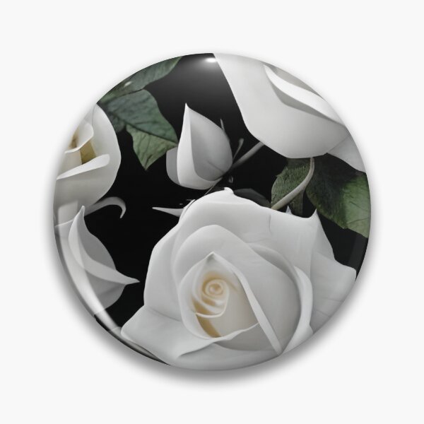Item preview, Beautiful white rose flower artwork designed and sold by The Love Quill.