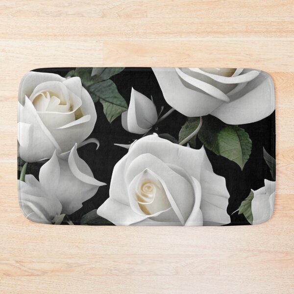 Item preview, Beautiful white rose flower artwork designed and sold by The Love Quill.