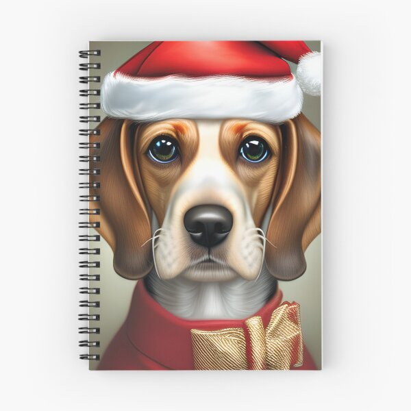 Item preview, Christmas Beagle Wearing A Santa Hat designed and sold by ZenEverAI.