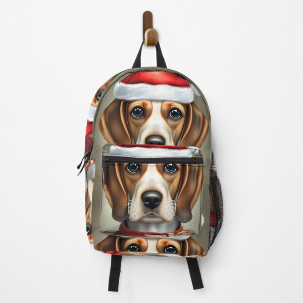 Item preview, Christmas Beagle Wearing A Santa Hat designed and sold by ZenEverAI.