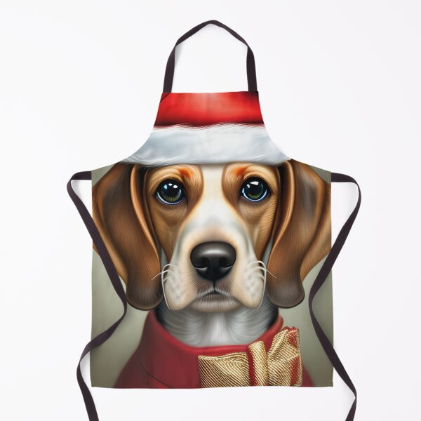 Item preview, Christmas Beagle Wearing A Santa Hat designed and sold by ZenEverAI.