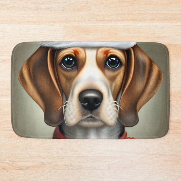 Item preview, Christmas Beagle Wearing A Santa Hat designed and sold by ZenEverAI.