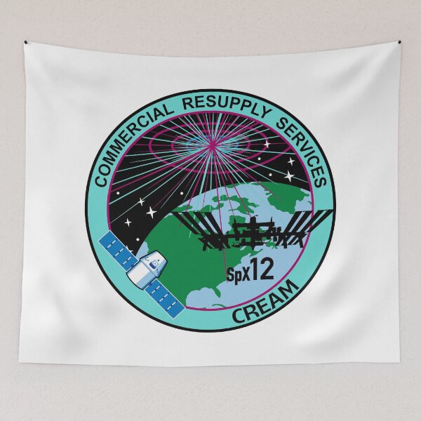 Item preview, NASA's SpX 12 "Cream" Logo designed and sold by Nikki SpaceStuffPlus.