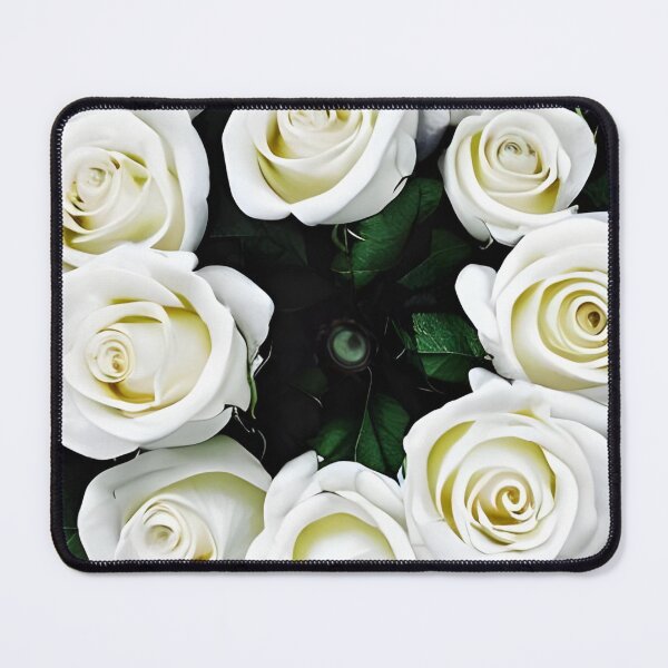 Item preview, Beautiful white rose flower artwork designed and sold by The Love Quill.