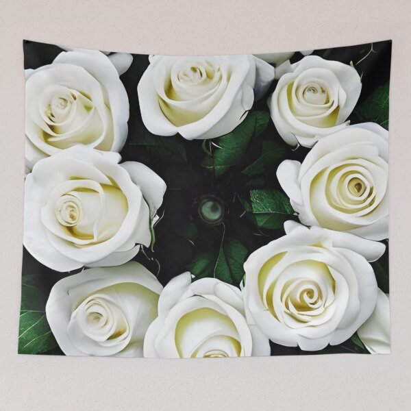 Item preview, Beautiful white rose flower artwork designed and sold by The Love Quill.