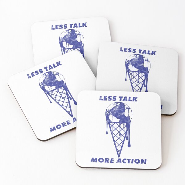 Item preview, Less Talk More Action - Climate Change [Blue Worn Look] designed and sold by politicalamity.