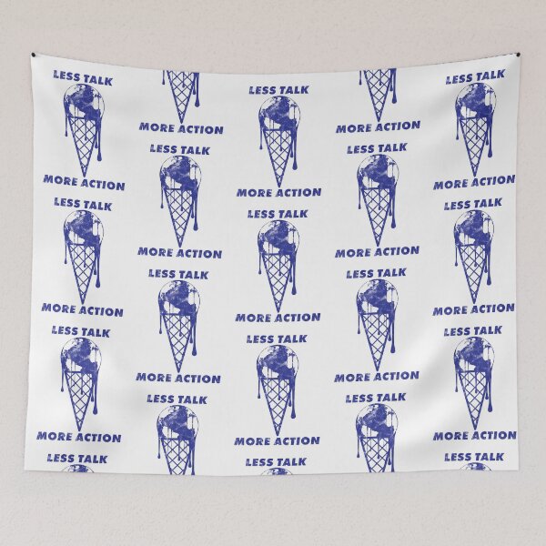 Item preview, Less Talk More Action - Climate Change [Blue Worn Look] designed and sold by politicalamity.