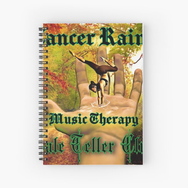 Cancer Rains Music Therapy by Tale Teller Club Orchestra Art by iServalan CDM Music Track Spiral Notebook