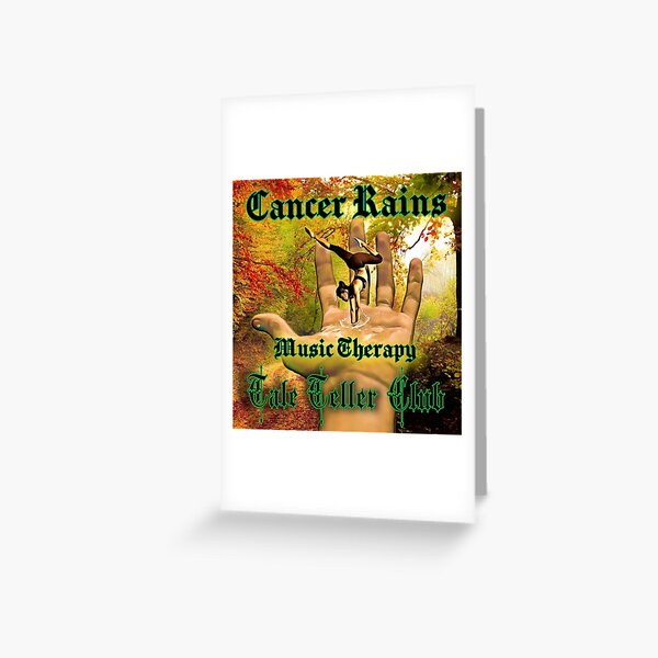 Cancer Rains Music Therapy by Tale Teller Club Orchestra Art by iServalan CDM Music Track Greeting Card