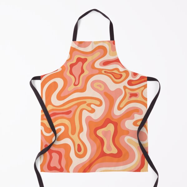 Artikelvorschau, Retro starkes rotes orange Strudelmuster entworfen und verkauft von ReneMagritteArt.