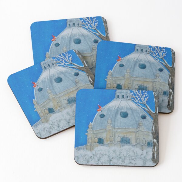 Item preview, Radcliffe Camera with happy Santa designed and sold by Mirjamchappell.