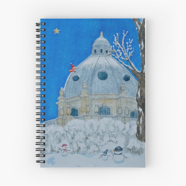 Item preview, Radcliffe Camera with happy Santa designed and sold by Mirjamchappell.
