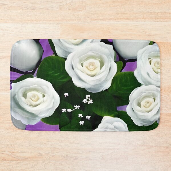 Item preview, Beautiful white rose flower artwork designed and sold by The Love Quill.