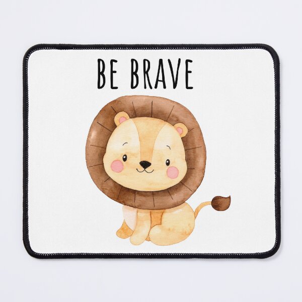 Item preview, Watercolor Lion. Be brave. Lion painted in watercolors. Be brave designed and sold by Cute-and-Co.