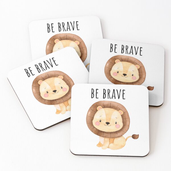 Item preview, Watercolor Lion. Be brave. Lion painted in watercolors. Be brave designed and sold by Cute-and-Co.