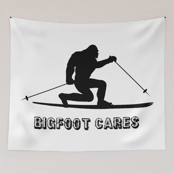 Item preview, Bigfoot Cares Telemark Skiing designed and sold by Esskay Designs.