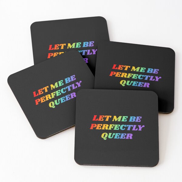 Item preview, Let Me Be Perfectly Queer rainbow text - Funny Gay Slogans - Funny Gay Phrases designed and sold by Inspirationmotivation.