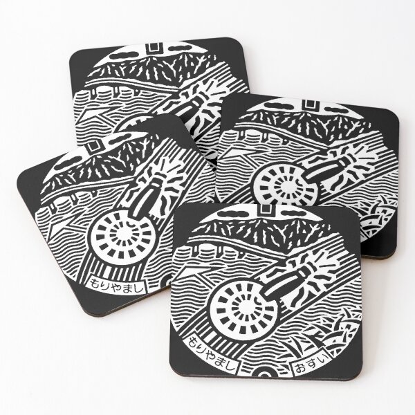 Item preview, Firefly motif on manhole in Japan - Inverted White designed and sold by mattraski.
