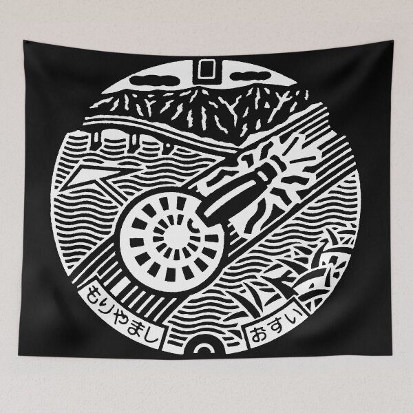Item preview, Firefly motif on manhole in Japan - Inverted White designed and sold by mattraski.