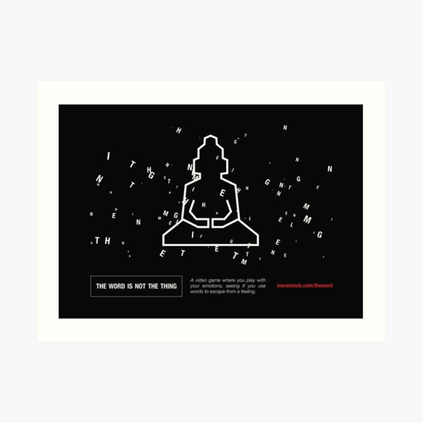 the word "enlightenment" - wide Art Print