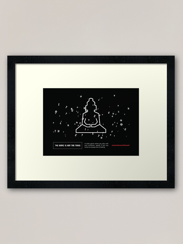 Alternate view of the word "enlightenment" - wide Framed Art Print