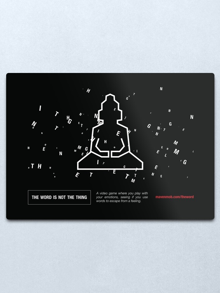 Alternate view of the word "enlightenment" - wide Metal Print
