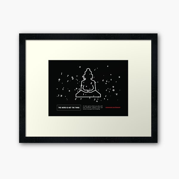 the word "enlightenment" - wide Framed Art Print