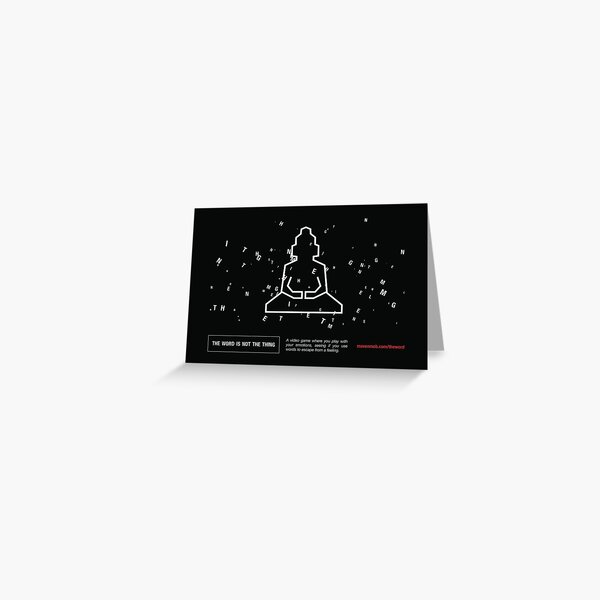 the word "enlightenment" - wide Greeting Card