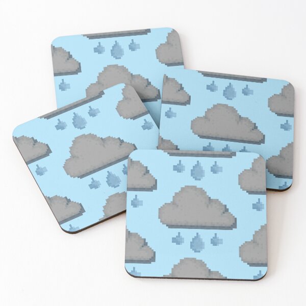 Item preview, Retro Pixel Grumpy Rain Cloud Weather Icon Design designed and sold by 8BitTrip.