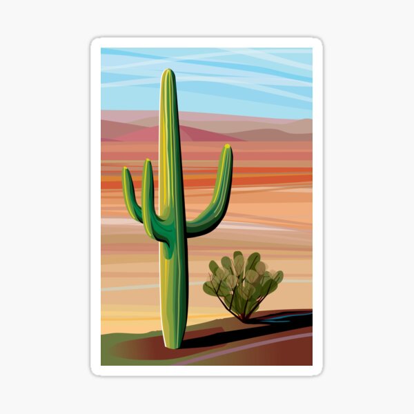 Saguaro with Fishhook Barrel Cactus, Sonoran Desert, Arizona Wall Art,  Canvas Prints, Framed Prints, Wall Peels