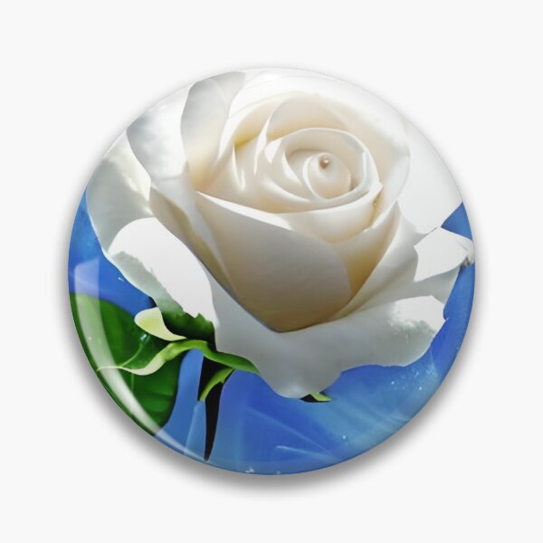 Item preview, Beautiful white rose flower artwork designed and sold by The Love Quill.
