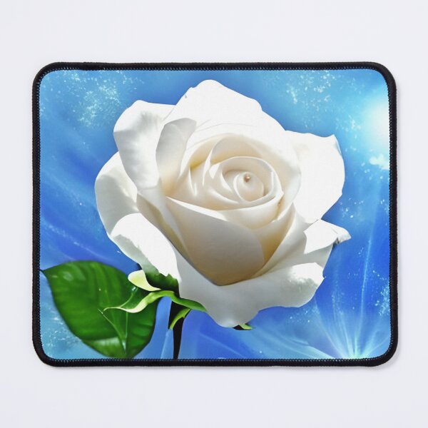 Item preview, Beautiful white rose flower artwork designed and sold by The Love Quill.