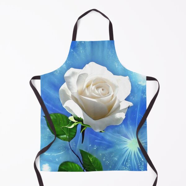 Item preview, Beautiful white rose flower artwork designed and sold by The Love Quill.