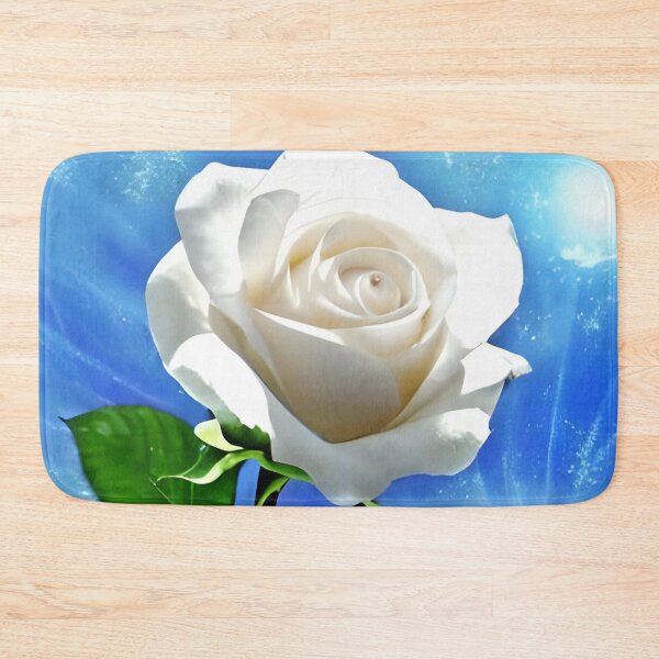 Item preview, Beautiful white rose flower artwork designed and sold by The Love Quill.