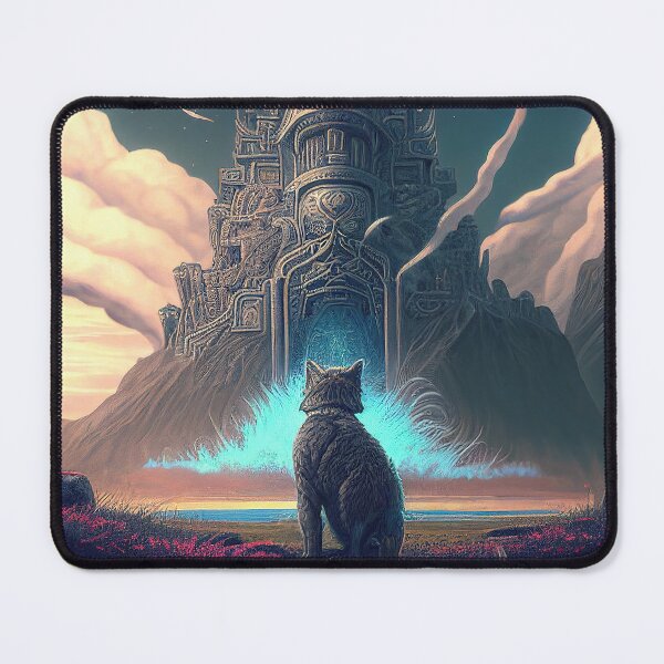 Item preview, Cat looking at a castle in the background designed and sold by IA-Power.