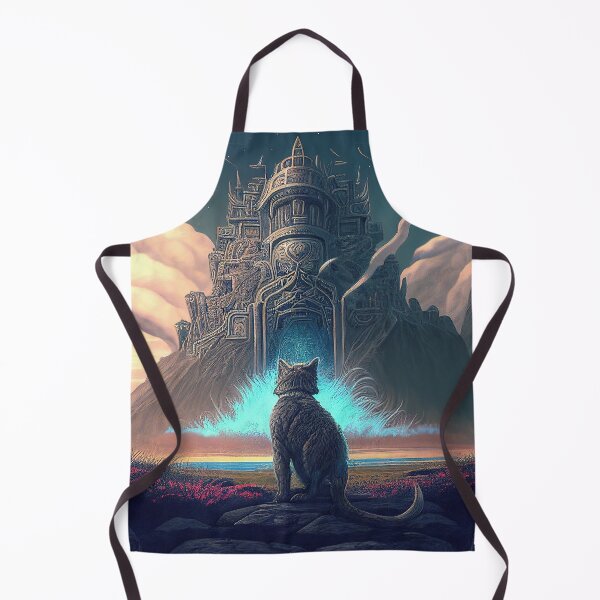 Item preview, Cat looking at a castle in the background designed and sold by IA-Power.