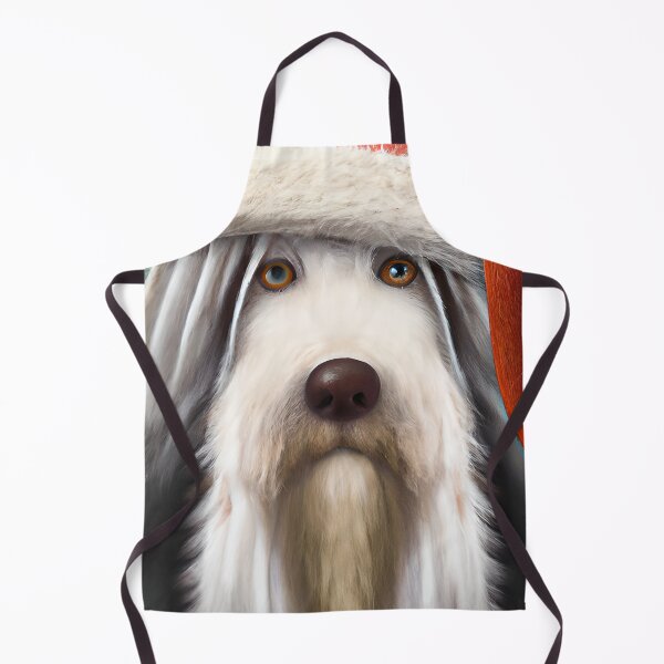 Item preview, Christmas Bearded Collie Wearing A Santa Hat designed and sold by ZenEverAI.