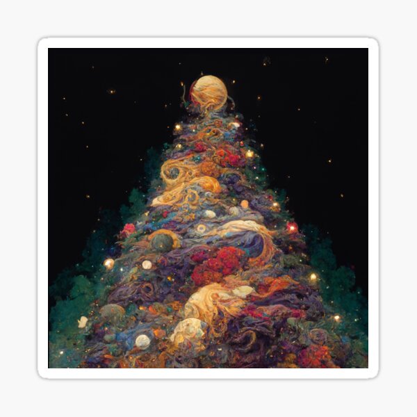 Item preview, Solar System Christmas Trees Space-A Christmas Tree Made from The Planets  designed and sold by CLOUDREST.
