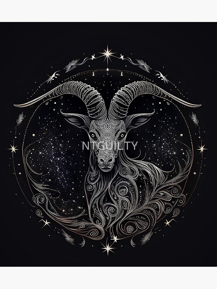 Zodiac Sign Capricorn December 22 to January 19 Art Print