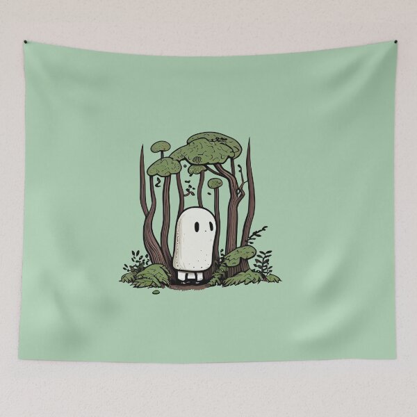 Item preview, Woodsy Ghost vagando en el bosque designed and sold by KOTOdesign.