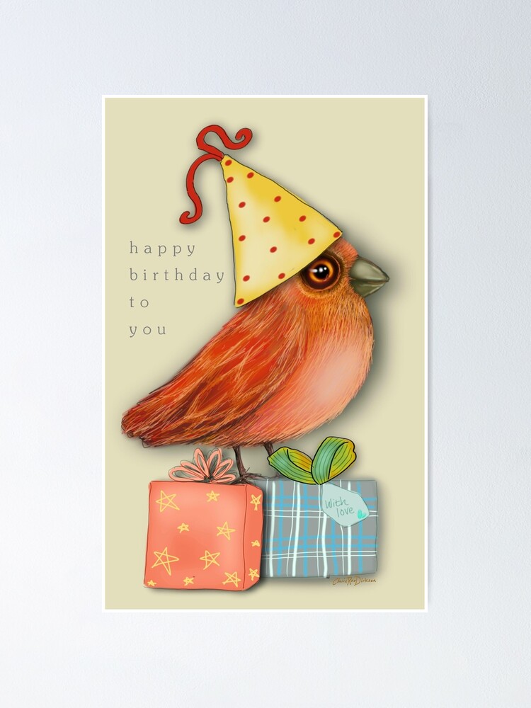 Alternate view of Birthday Bird Poster