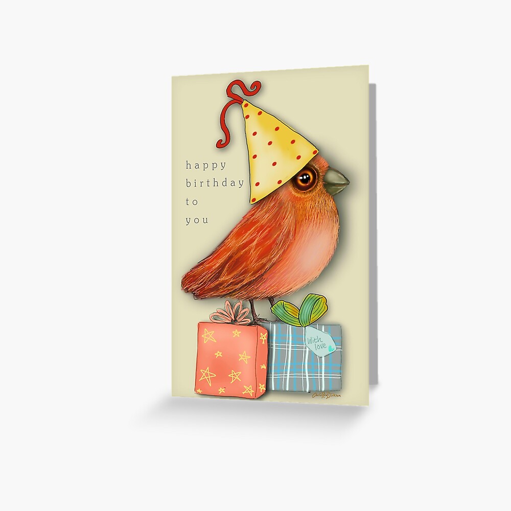 Birthday Bird Greeting Card