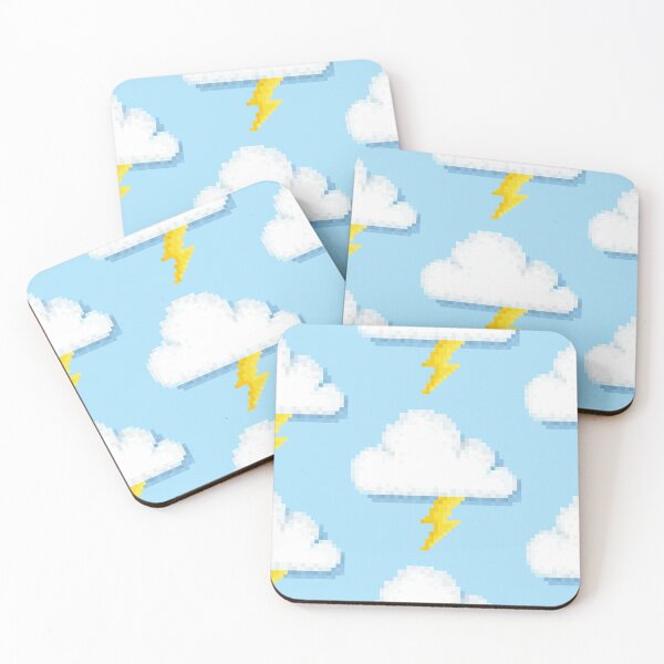 Item preview, Retro Pixel Lightning Cloud Weather Icon Design designed and sold by 8BitTrip.