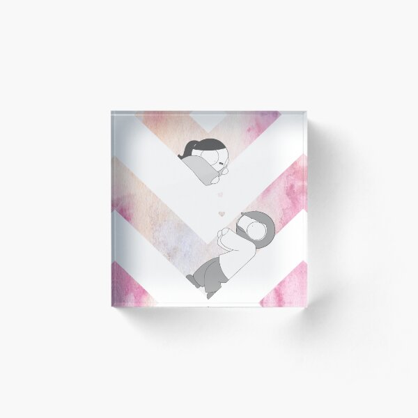 Watercolor Graphic - Pink Acrylic Block