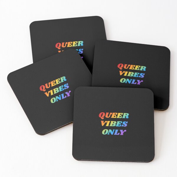 Item preview, Queer Vibes Only rainbow colors designed and sold by Inspirationmotivation.