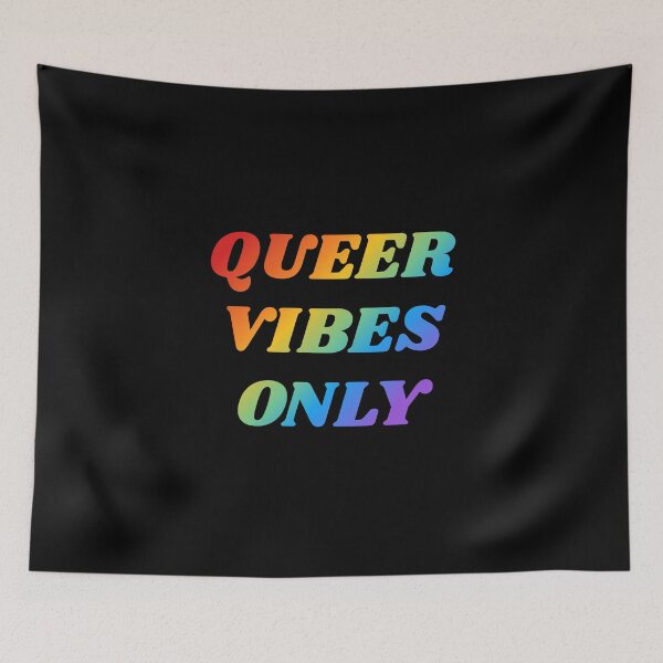 Item preview, Queer Vibes Only rainbow colors designed and sold by Inspirationmotivation.