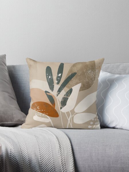 Item preview, New Boho Art Reeds and Grasses - Modern Abstract Art - Rust and Warm Grey designed and sold by Inomaly Art.