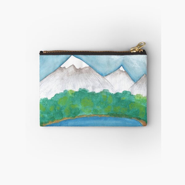 Item preview, Mountains with icy top forest and a lake designed and sold by JuliasArtWorld.
